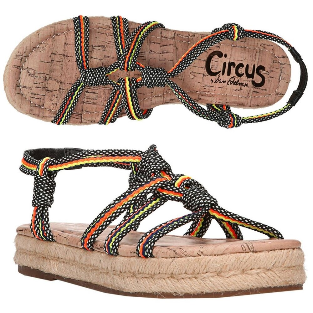 NEW Circus by Sam Edelman Athena Espadrille Sandal Multi Fabric Beachy Boho